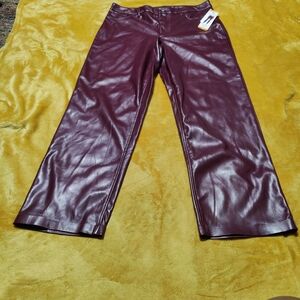 NWT size 12 Joie Burgundy  Wide Leg pants